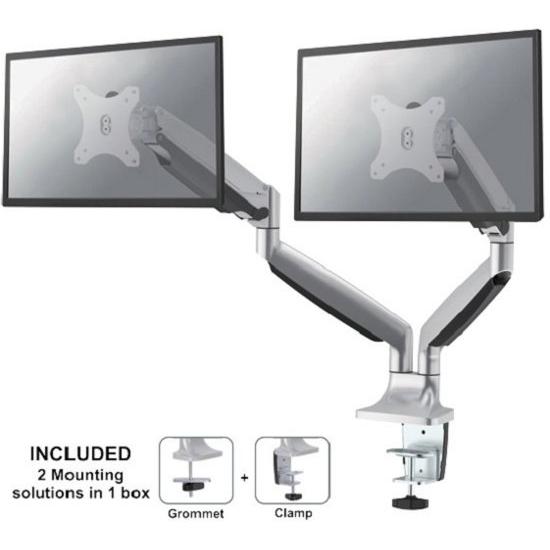 Load image into Gallery viewer, Neomounts neomounts fpma-d750dsilver flatscreen monitor bureausteun met gasveer, 2x 10-30 , 9 kg,