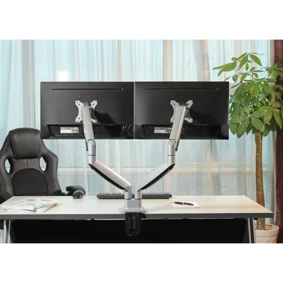 Load image into Gallery viewer, Neomounts neomounts fpma-d750dsilver flatscreen monitor bureausteun met gasveer, 2x 10-30 , 9 kg,