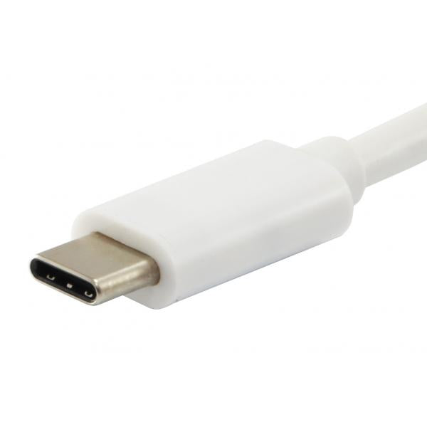 Load image into Gallery viewer, Equip 133461 usb type c to hdmi female usb a female pd adapter, 4k, pastic, 15cm, white
