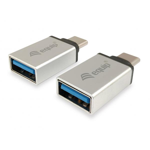 Load image into Gallery viewer, Equip 133473 usb adapter, usb type c -> usb type a, male female, silver