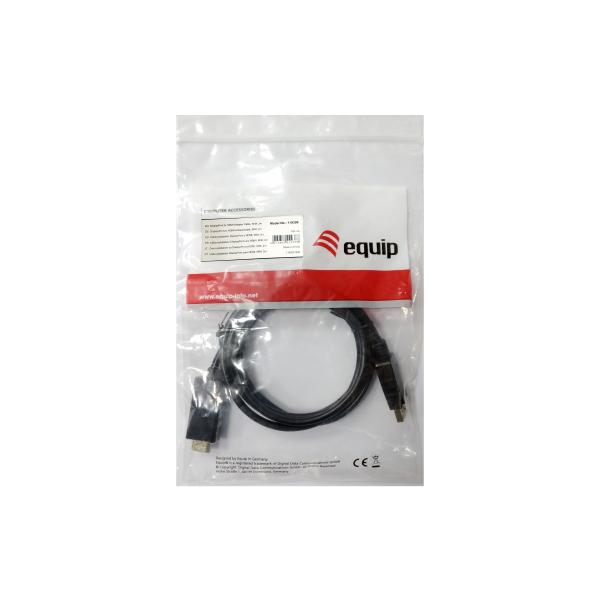 Load image into Gallery viewer, Equip 119390 displayport to hdmi cable, displayport -> hdmi, male male, straight, 2m, black
