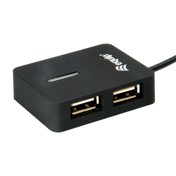 Load image into Gallery viewer, Equip 128952, 4-port travel usb hub, usb 2.0, 480 mbit s, plastic, black