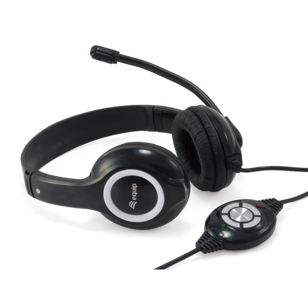 Load image into Gallery viewer, Equip 245301 gaming headset, usb, head-band, binaural, digital, black