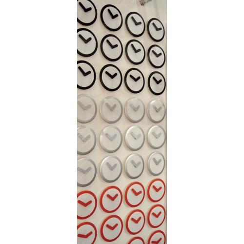 Load image into Gallery viewer, Nextime klok 2615zw focus, ø25 cm, wall, wit zwart