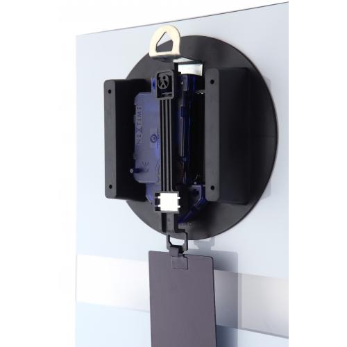 Load image into Gallery viewer, Nextime klok 2855bl bold stripes, 38x19 cm, wall, blue