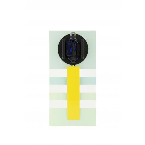 Load image into Gallery viewer, Nextime klok 2855gn bold stripes, 19 x 38 cm, wall, green