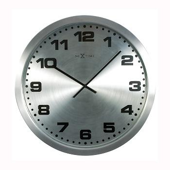 Load image into Gallery viewer, Nextime klok 2906zw mercure, ø25 cm, wall, silver
