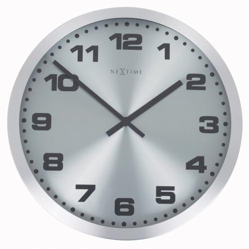 Load image into Gallery viewer, Nextime klok 2906zw mercure, ø25 cm, wall, silver