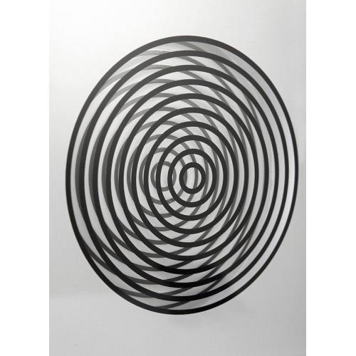 Load image into Gallery viewer, Nextime klok 3028 op clock, 16x30.2 cm, wall, glass, silver