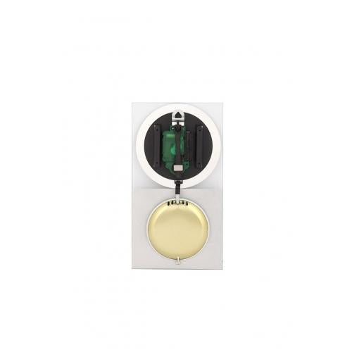Load image into Gallery viewer, Nextime klok 3028 op clock, 16x30.2 cm, wall, glass, silver
