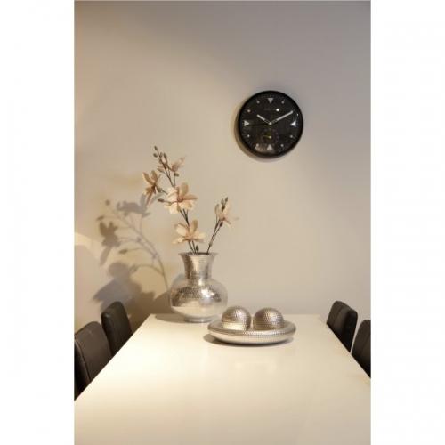 Load image into Gallery viewer, Nextime klok 3049 serious black, ø32 cm, wall, black