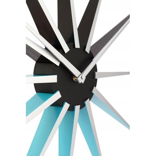 Load image into Gallery viewer, Nextime klok 3051bl nova, ø50 cm, wall, black blue