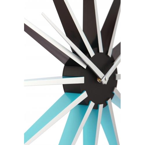 Load image into Gallery viewer, Nextime klok 3051bl nova, ø50 cm, wall, black blue