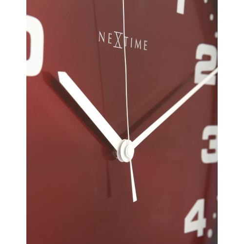 Load image into Gallery viewer, Nextime klok 3053ro dash red, ø35 cm, wall, red silver