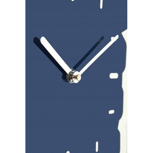 Load image into Gallery viewer, Nextime klok 3072bl thumbs up, 40.5x41.5 cm, wall, blue silver