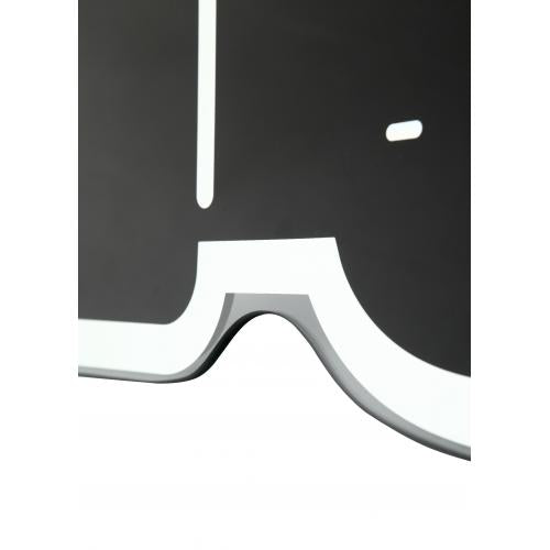 Load image into Gallery viewer, Nextime klok 3072zw thumbs up, 40.5x41.cm, wall, black silver