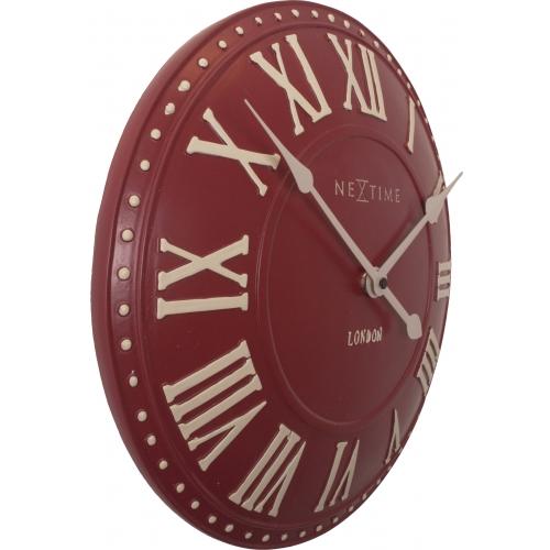 Load image into Gallery viewer, Nextime klok 3083ro london roman, ø34.5 cm, wall, red white