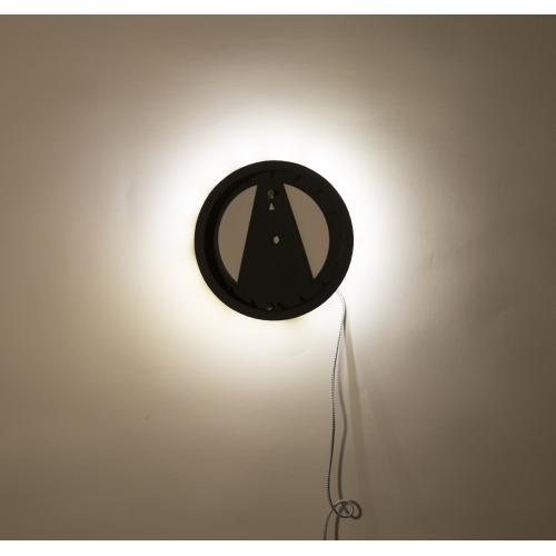 Load image into Gallery viewer, Nextime klok 3094 light it up, ø18.5 cm, illumination, wall, black