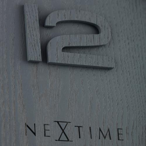 Load image into Gallery viewer, Nextime klok 3096gs wood wood medium, ø35.5 cm, wall, gray