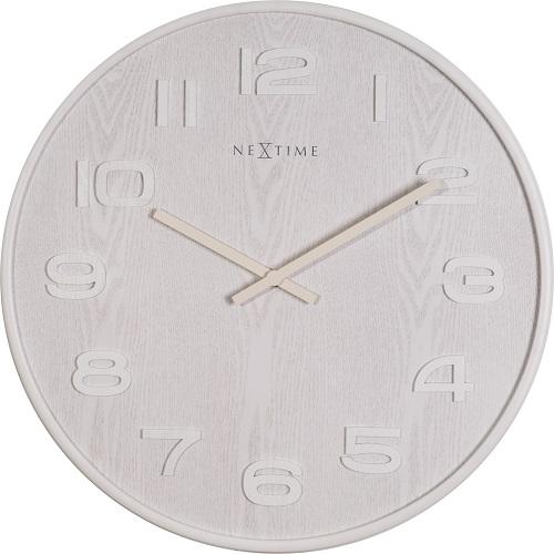 Load image into Gallery viewer, Nextime klok 3096wi wood wood medium, ø35.5 cm,wall, white