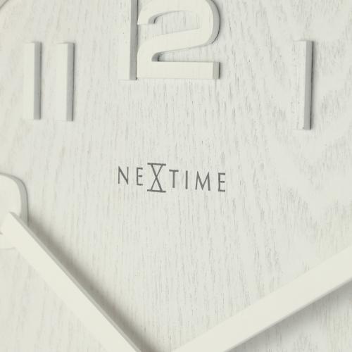 Load image into Gallery viewer, Nextime klok 3096wi wood wood medium, ø35.5 cm,wall, white