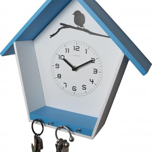 Load image into Gallery viewer, Nextime klok 3109bl cuckey, 30.5x33x11 cm, wall, blue white