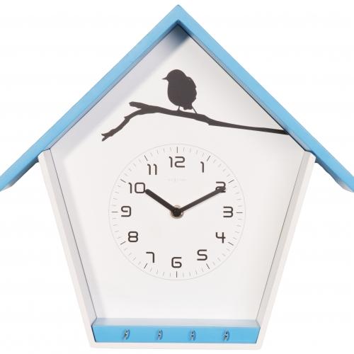 Load image into Gallery viewer, Nextime klok 3109bl cuckey, 30.5x33x11 cm, wall, blue white