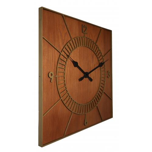 Load image into Gallery viewer, Nextime klok 3112br wood square, 50x50 cm, wall, brown
