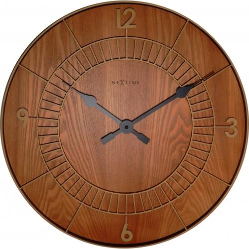Load image into Gallery viewer, Nextime klok 3113br wood round, ø50 cm, wall, brown