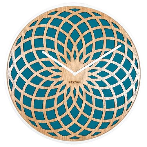 Load image into Gallery viewer, Nextime klok 3149tq sun large, ø50 cm, wall, turqoise