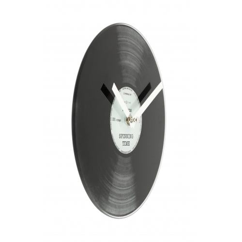 Load image into Gallery viewer, Nextime klok 5163 little spinning time, ø20 cm, wall, black
