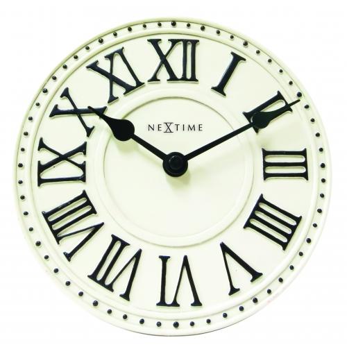 Load image into Gallery viewer, Nextime klok 5187wi london table, ø16 cm, wall, white black+b32