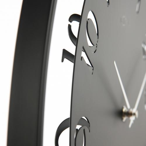Load image into Gallery viewer, Nextime klok 5188zw ting, 41x40 cm, black