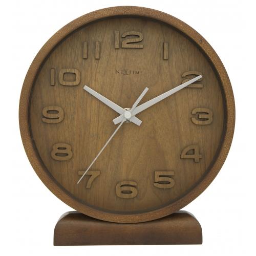 Load image into Gallery viewer, Nextime klok 5192gs wood wood small, 22x20 cm, wall, wood, gray