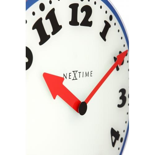 Load image into Gallery viewer, Nextime klok 8151 boy, ø43 cm, wall, white blue black red