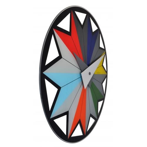 Load image into Gallery viewer, Nextime klok 8163 circus, ø43 cm, wall, black multi-color