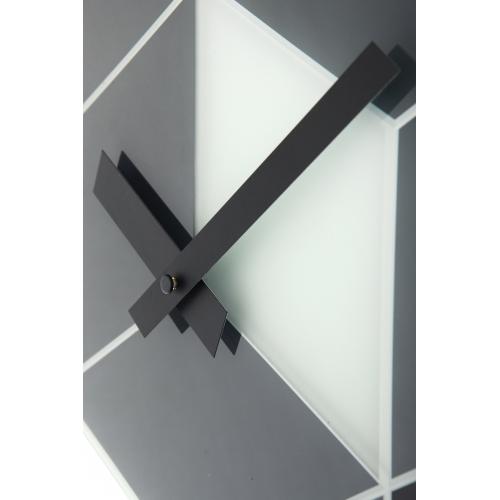 Load image into Gallery viewer, Nextime klok 8171 cubic, 43.5x37 cm, wall, black white gray