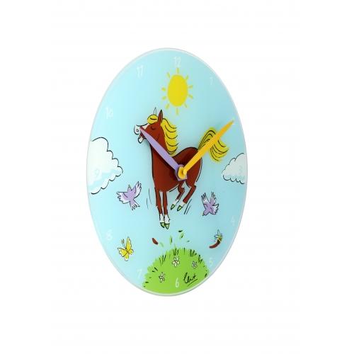 Load image into Gallery viewer, Nextime klok 8812 jump for joy, ø30 cm, wall, blue multi-color