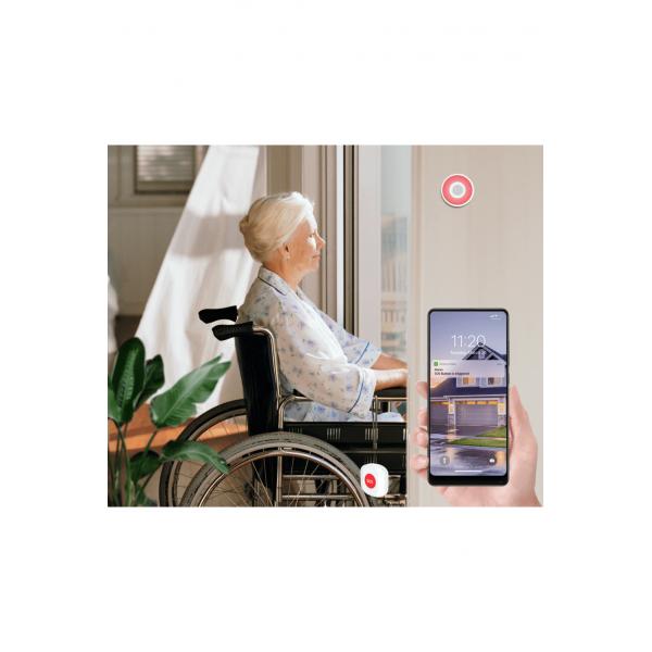 Load image into Gallery viewer, Woox r7052 smart sos button, wifi 2.4 ghz, zigbee 3.0, amazon alexa google assistant, 30m, white
