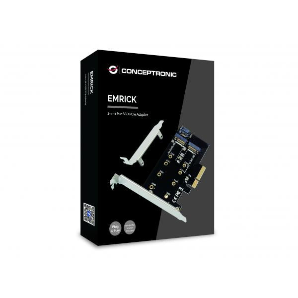 Load image into Gallery viewer, Conceptronic emrick05b m.2 nvme ssd adapter, pcie 3.0, m.2, passive, china, 32 gbit s
