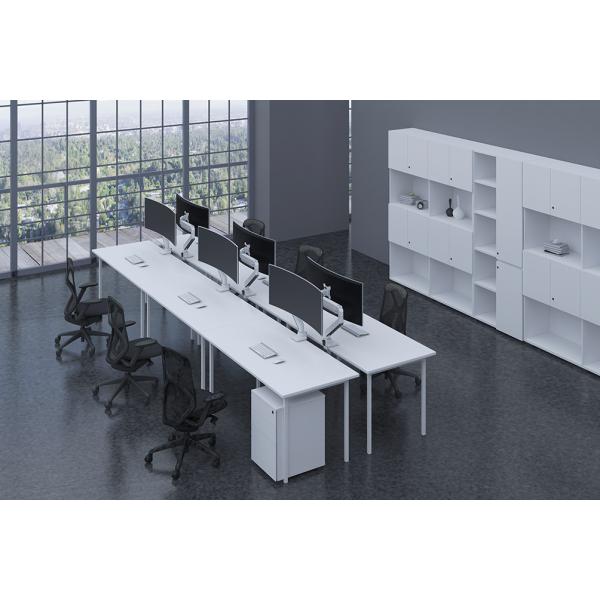 Load image into Gallery viewer, Neomounts nm-d775whiteplus curved screen desk mount, 49 , 18 kg, 100mm, clamp bolt, white