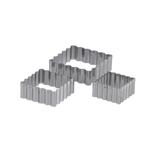 Load image into Gallery viewer, Patisse set uitsteekvormen rvs vierkant 3 delig | 5 stuks