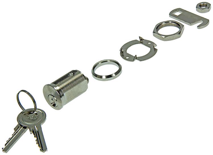 Load image into Gallery viewer, Mack 1015858 - 1 brievenkastslot vernikkeld 25mm | 5 stuks