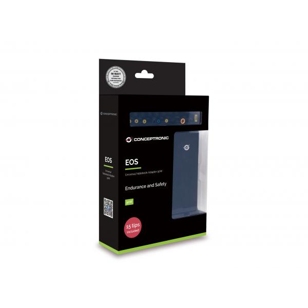 Load image into Gallery viewer, Conceptronic cnb90t15 universal notebook charger 90w incl. 15 charging tips, notebook, indoor, 90 w,