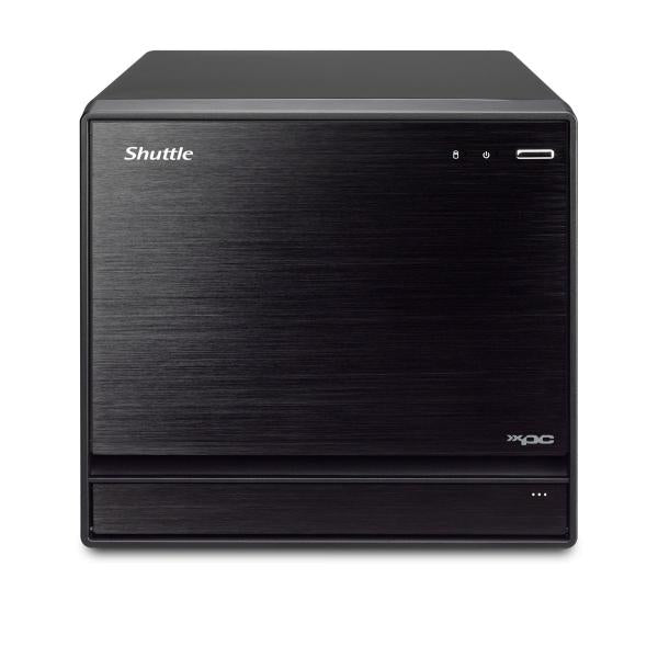 Load image into Gallery viewer, Shuttle sh570r8 black xpc slim cube pc barebone, 13l sized, lga1200, 4x ddr4, dimm, wi-fi 5, 500 w