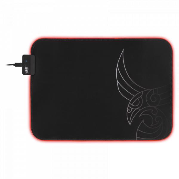 Load image into Gallery viewer, L33t gaming 160405 karlvagn rgb gaming mousepad, medium-size, fast surface. 355 x 255 x 3 mm, black