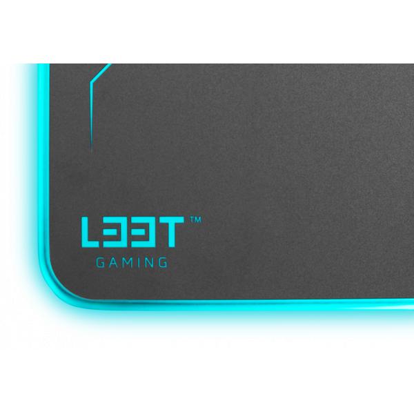 Afbeelding laden in galerijviewer, L33t gaming 160378 kvennavagn rgb hard gaming mat w qi charge, 355 x 255 x 5.8 mm, black