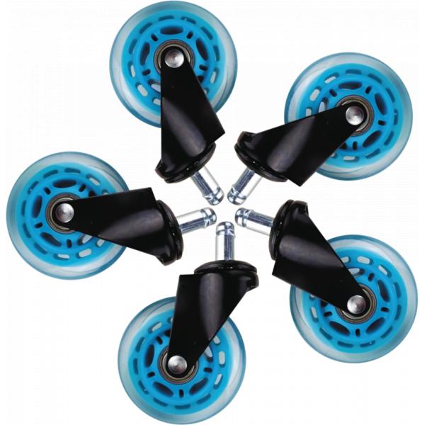 Load image into Gallery viewer, L33t gaming 160529 3inch rubber casters, blue, 5pcs