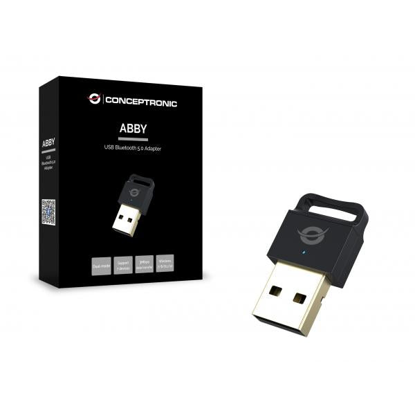 Load image into Gallery viewer, Conceptronic abby06b abby usb bluetooth 5.0 adapter, wireless, usb, bluetooth, 3 mbit s, black