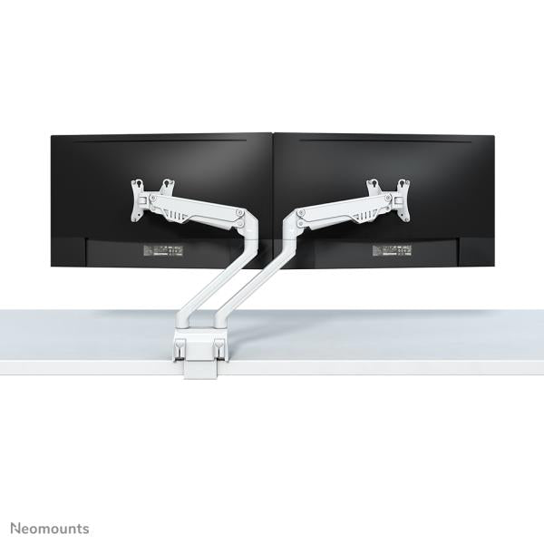 Load image into Gallery viewer, Neomounts neomounts fpma-d750dwhite2flat screen desk mount, clamp grommet, dual-mount, 10 32 inch